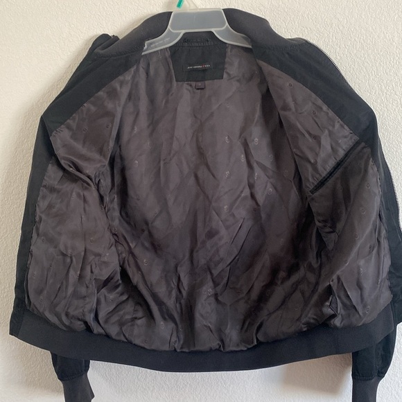 John Varvatos Star USA Men's Full Zip Fully Lined Black Bomber Jacket Size M - Picture 6 of 8